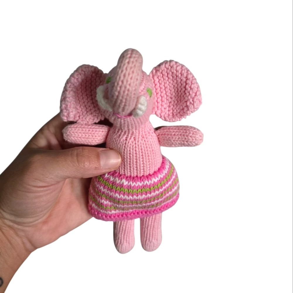 Blabla Original Girl Pink Elephant Baby Rattle